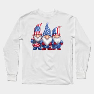 4th of July Gnomes #3 Long Sleeve T-Shirt